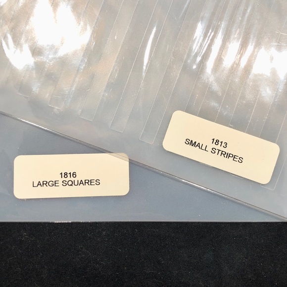 2 - CLOSE TO MY HEART PLASTIC PAGE TEMPLATES - LARGE SQUARES and SMALL STRIPES - Picture 6 of 6